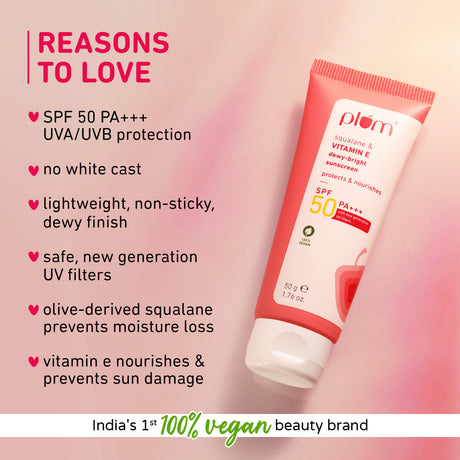 Squalane & Vitamin E SPF 50 PA+++ Dewy-Bright Sunscreen